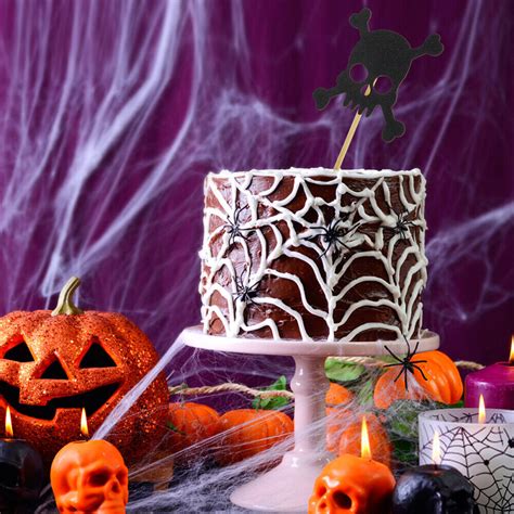 Party Halloween Decoration Toppers Themed Cake Plug In Skeleton Ebay