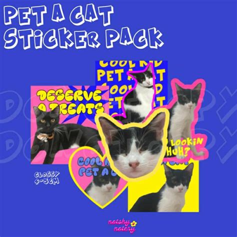 Pet A Cat Sticker Pack Peanutopia