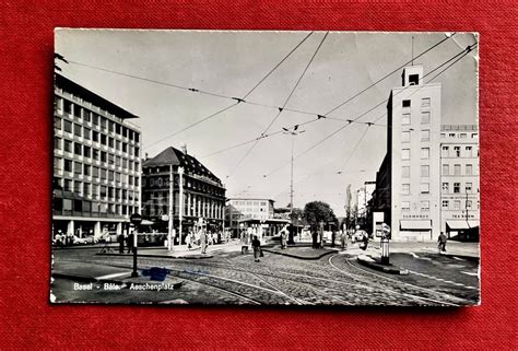 Basel Aeschenplatz Tram Haltestelle Turmhaus 1960 Kaufen