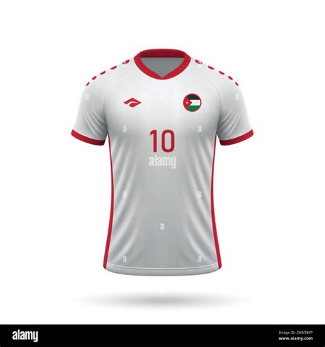 3d realistic soccer jersey Jordan national team, shirt template for ...