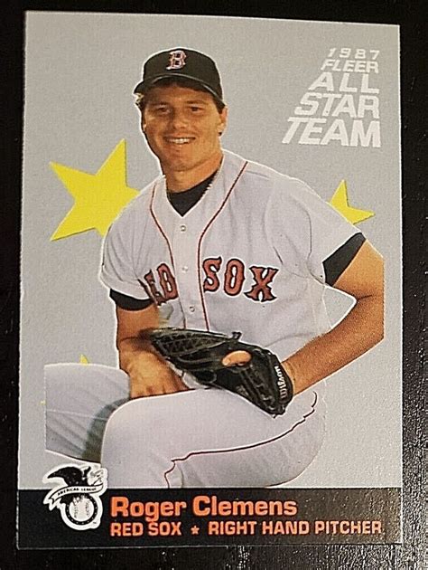 1987 Fleer All Stars 11 Roger Clemens Team Boston Red Sox