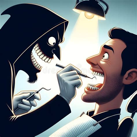 Imagen De La Divertida Escena Caricaturista De Los Dentistas Extracto