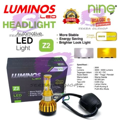 Jual NINE LUMINOSLED LAMPU LED DEPAN MOTOR Z1 Z2 DAN Z3 3 WARNA PUTIH