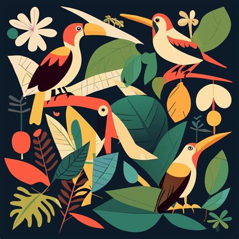 Premium Vector Isolated Rainforest Bird Graphics In Vector