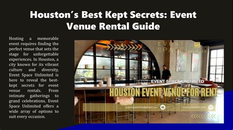 Ppt Houstons Best Kept Secrets Event Venue Rental Guide Powerpoint