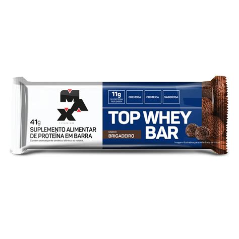 Barra De Proteina Top Whey Bar Brigadeiro 41G Max Titanium