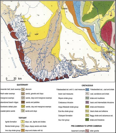 Geological Map Of The Niger Delta And Surroundings 1 Download