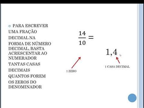 Transforma O De Fra O Decimal Em N Mero Decimal Youtube