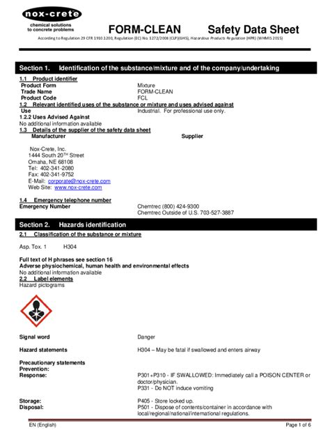 Stc Toilet Cleaner Safety Data Sheet at Clyde Bennett blog