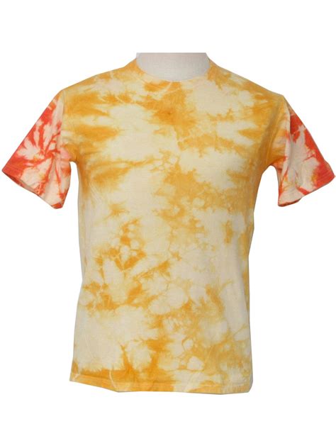 T Shirt 90s Hanes Unisex White Background With Orange And Red Shaded