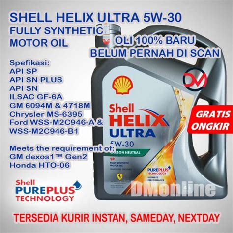 Promo Shell Helix Ultra W L Dexos Oli Mobil Full Synthetic