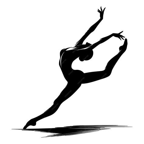 Premium Vector | Black silhouette of Contemporary dancer vector