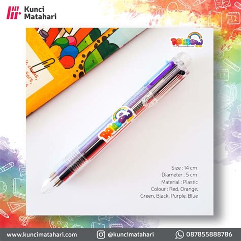 Jual Ballpoint Pulpen Warna Warni Bolpoint Rainbow Toon Shopee