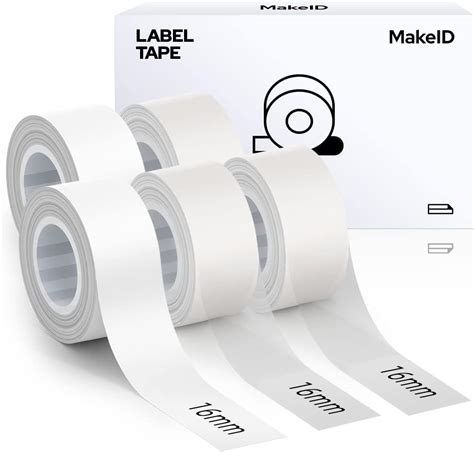 Makeid Cinta De Etiquetas De Mm X M Compatible Con Rotuladoras