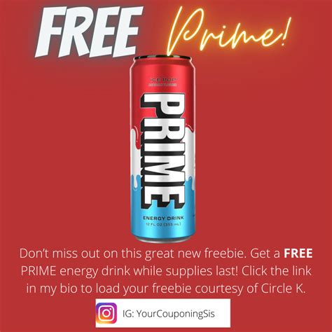 FREE PRIME ICE POP ENERGY DRINK FROM CIRCLE K | Save With Sis