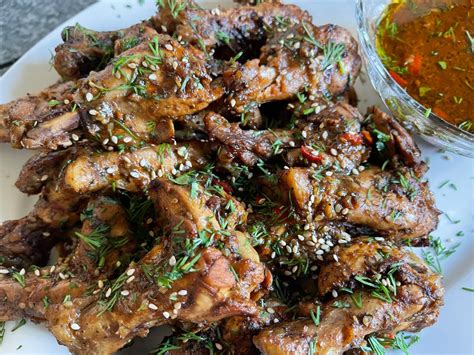 Spicy Honey Glazed Zaatar Sauce Chicken Wings Recipe Chicken Wing Recipes Chicken Recipes