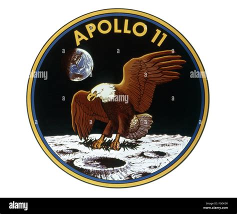 APOLLO 11: INSIGNIA, 1969. /nThe official Apollo 11 mission insignia ...