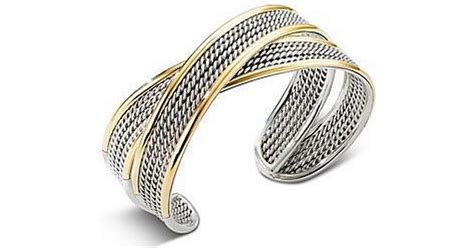 David Yurman Origami 18K Sterling Crossover Cuff Compare Prices