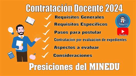 Precisiones Para La Contratación Docente 2024 Youtube