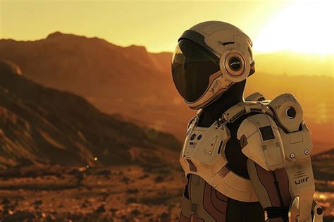 Premium Photo Astronaut On Mars Walking On The Exploring Expedition