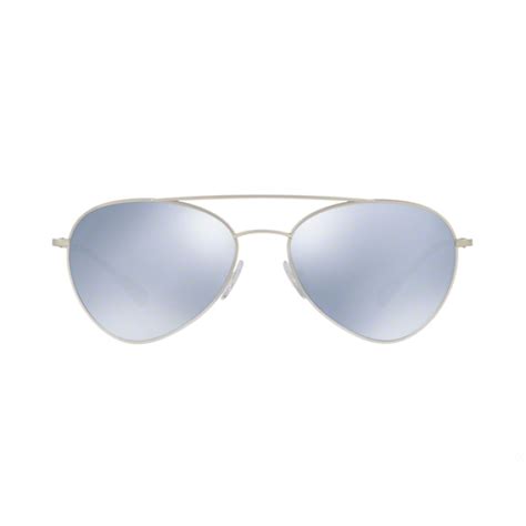 Prada Mens Sunglasses Matte Silver Blue Mirror Prada Salvatore Ferragamo Dior