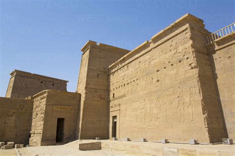 Der Erste Pylon Tempel Der Isis Unesco Weltkulturerbe Insel Philae