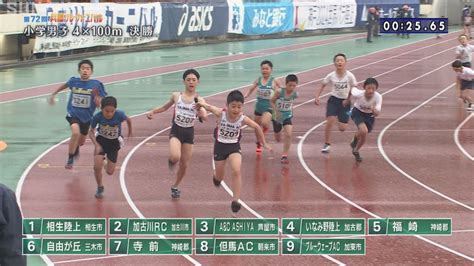 【小学男子 4×100m 決勝】第72回（2024年）兵庫リレーカーニバル Youtube