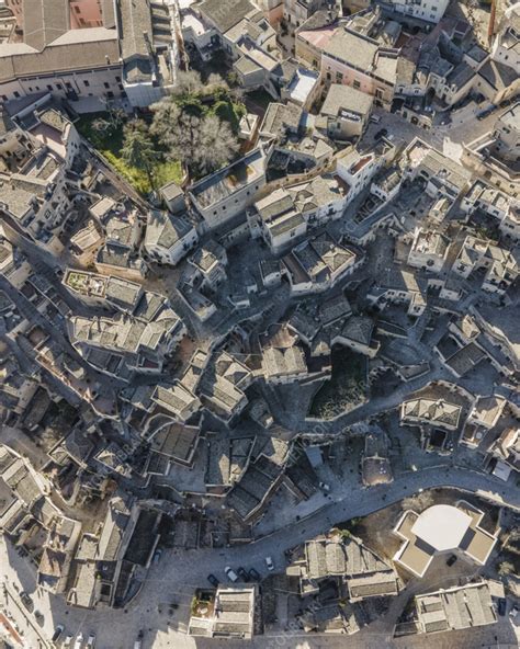 Aerial view of Sassi di Matera, Matera, Basilicata, Italy - Stock Image ...