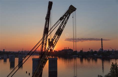 Industrial District Of Kiev View From Rybalskii Bridge Editorial Photo