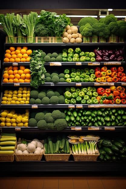 Premium Photo | Abundance of healthy food choices in supermarket aisle