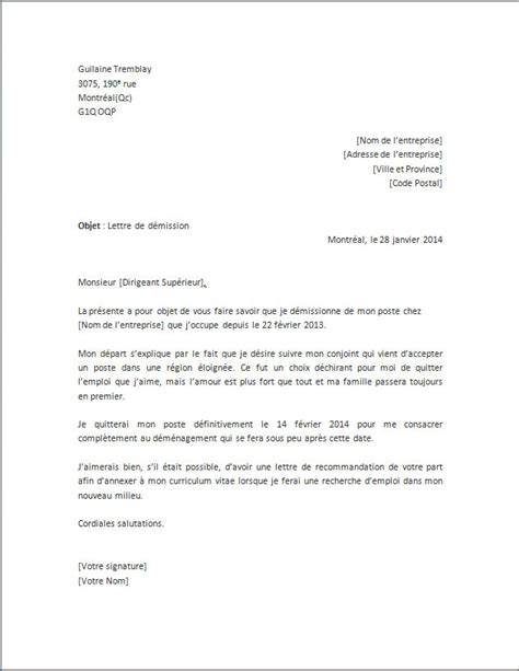 Lettre De Demission Pour Suivre Son Conjoint Hot Sex Picture