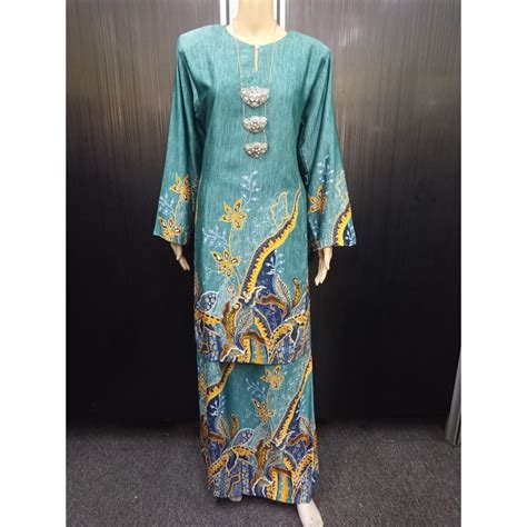 Baju Kurung Pahang Batik Delisha KB23033 Seta Pura Silk BBSjb