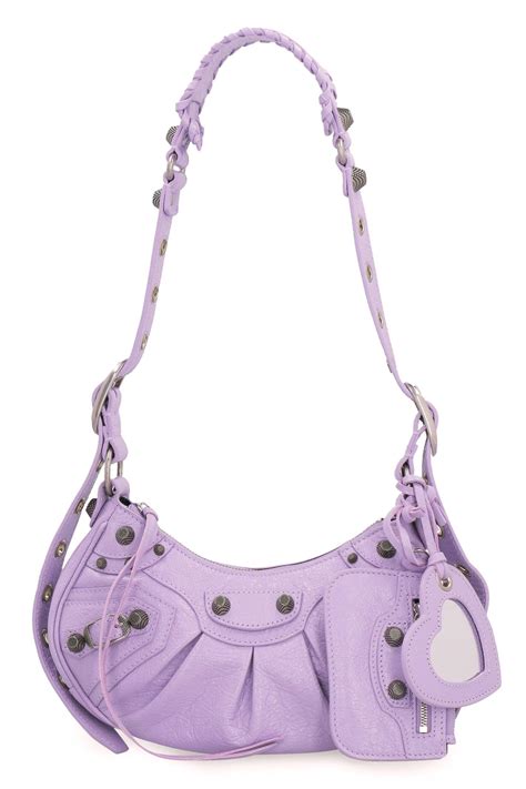 Balenciaga Le Cagole Xs Leather Crossbody Bag In Purple Lyst