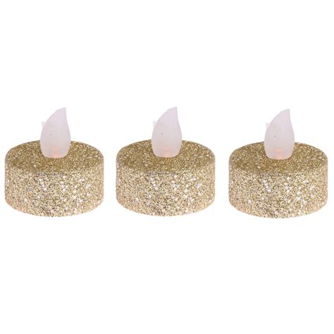 X Stuks Led Theelichtjes Waxinelichtjes Goud Glitter Fun En Feest