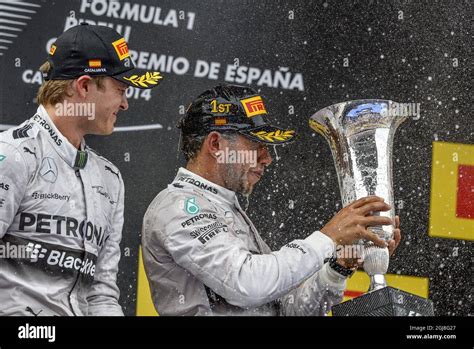 Mercedes Amg F1 Celebrates Second Placed Team Mate Lewis Hamilton Hi