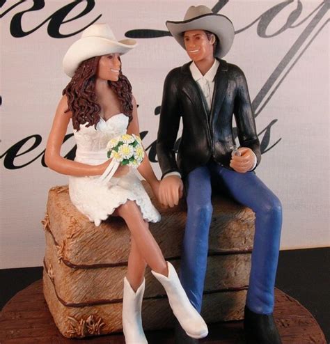 Items Similar To Countrywestern Wedding Cake Topper With Couple In