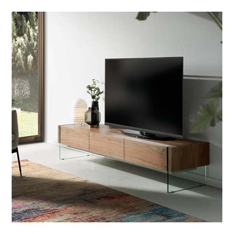 Angel Cerd Meuble Tv En Bois Et Verre Kasa Store