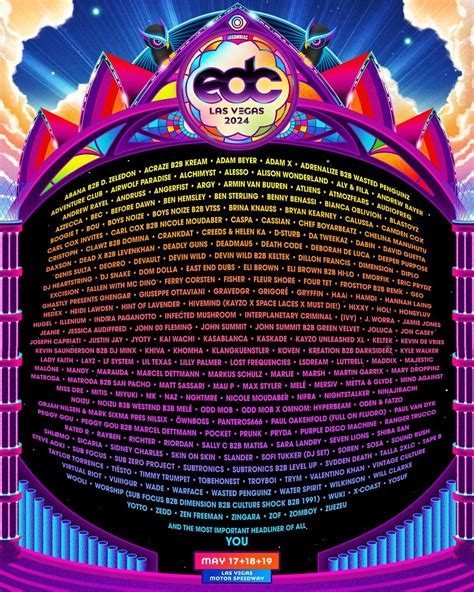 EDC Las Vegas 2024 Lineup Announced OZ EDM Electronic Dance Music