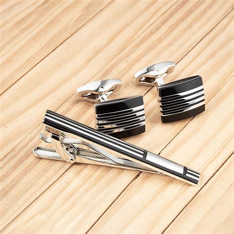 Marlary Unique Design Mens Fashion Tie Pins And Cufflinks Sets