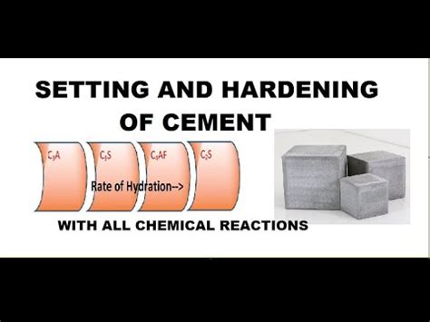 Setting And Hardening Of Cement With All Chemical Reactions Youtube