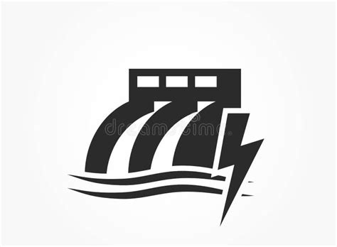 Hydropower Energy Icon Hydroelectric Power Plant Stock Vector Illustration Of Pictogram Flat