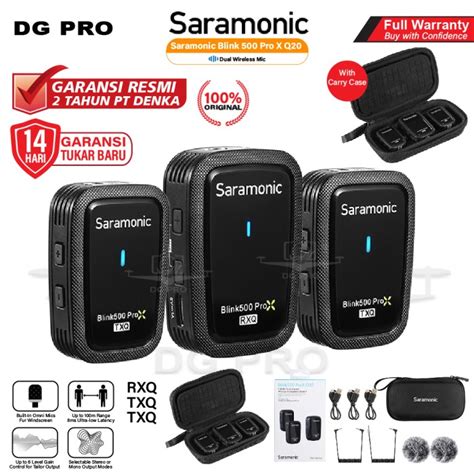 Jual Saramonic Blink 500 Pro X Q20 Dual Wireless Mic Blink500 Prox Q 20