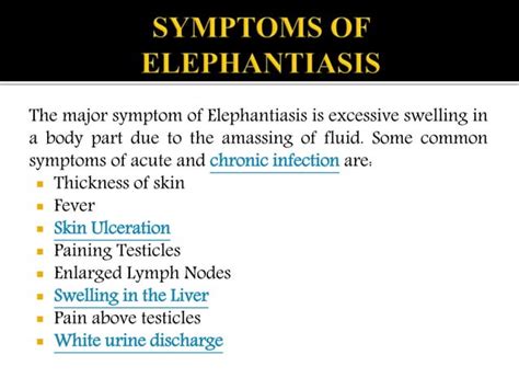 Elephantiasis : causes, symptoms, diagnosis and treatment