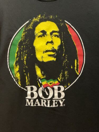 Bob Marley T Shirt Reggae Zion Rootswear Rasta Jamaican Flag Adult