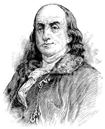 Ben Franklin - Antique Engraved Portrait Stock Photo | Royalty-Free ...