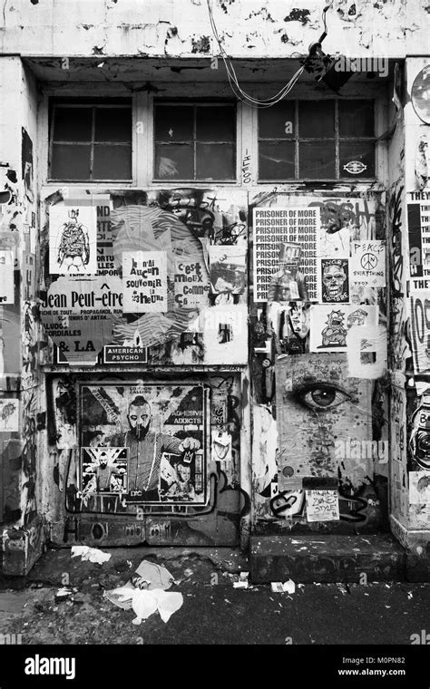 London Black And White Urban Photography Wall Covered With Posters