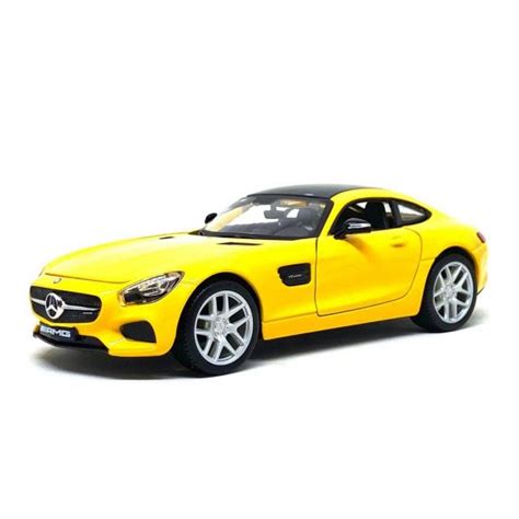 Miniatura Carro Mercedes Benz AMG GT Amarelo 1 24 Maisto