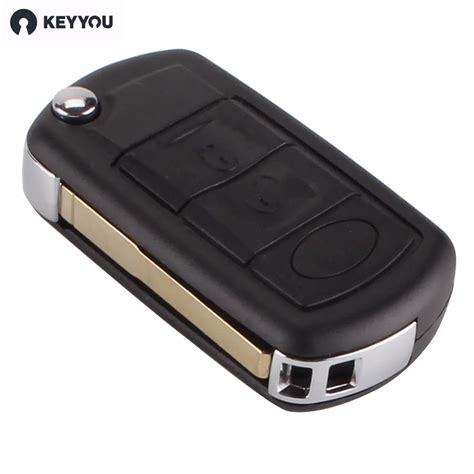 Keyyou Button Flip Fob Remote Folding Car Key Shell Case For Range