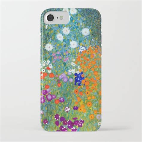 Gustav Klimt Flower Garden Iphone Case By Pdpress Iphone Cases Klimt