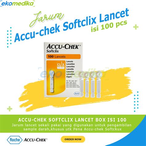 Jual Jarum Lancet AccuCheck Softclix Isi 100 Pcs Performa Active